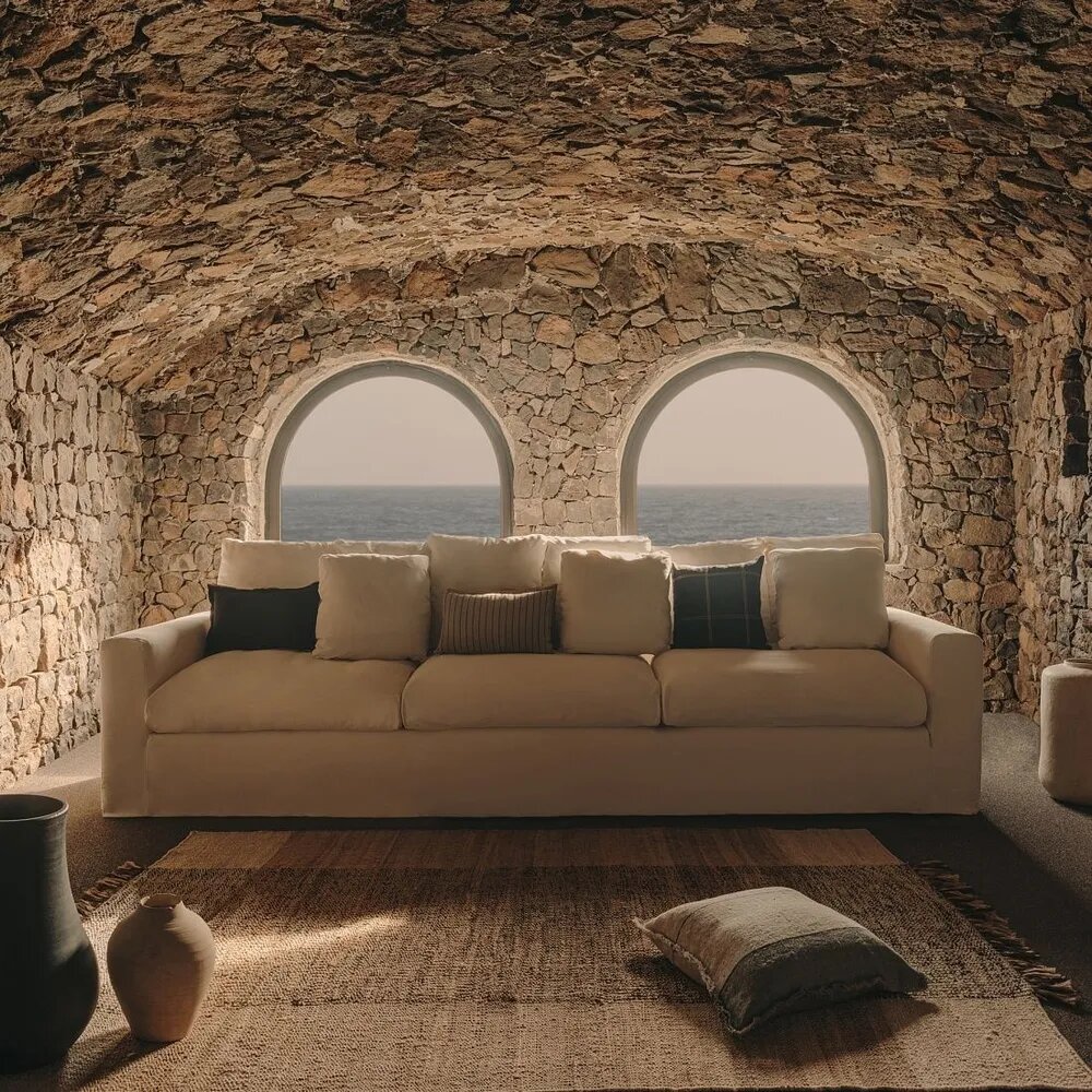 фото Ваза Silaia терракотовая с черной отделкой 34 см