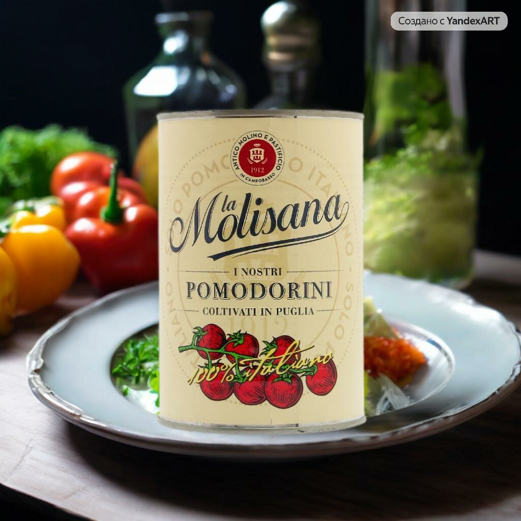 Томаты La Molisanа Pomodorini черри в томатном соке 400г La Molisana - фото №5