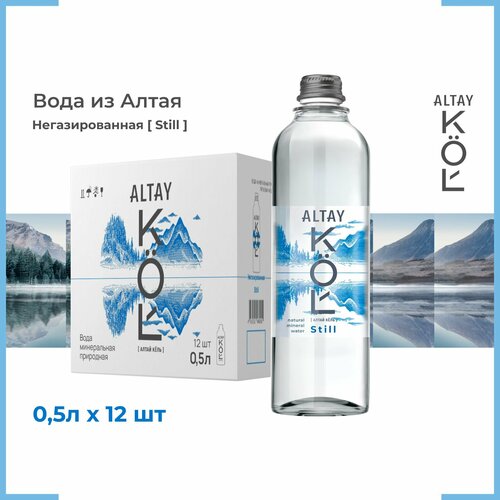 Минеральная вода кёль "ALTAY KOL" негазированная, столовая природная с Алтая 500мл х 12 шт.