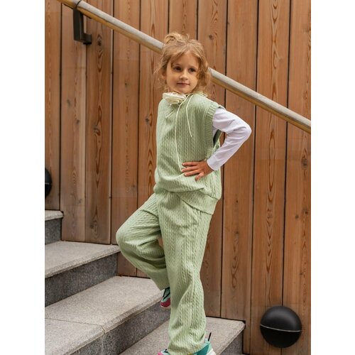 Комплект одежды , размер 116, зеленый брюки палаццо размер m фуксия