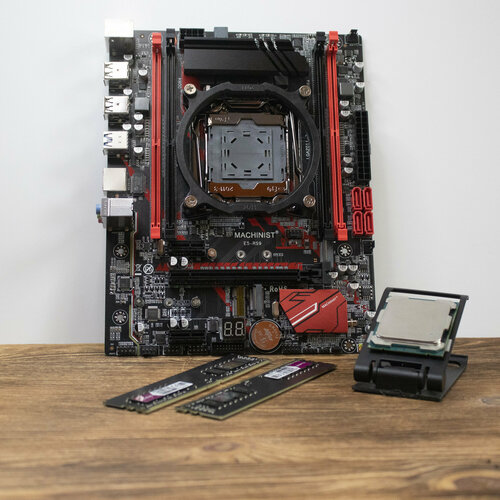 Материнская плата Machinist X99-E5-RS9 2011-3 процессором Xeon E5-2650 v4 и оперативной памятью DDR4