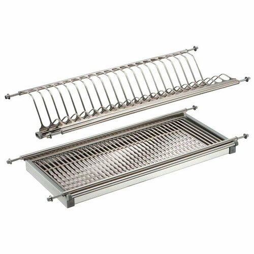 Сушилка для посуды 2-х ур 600мм с поддоном нержавеющая сталь 8221₽