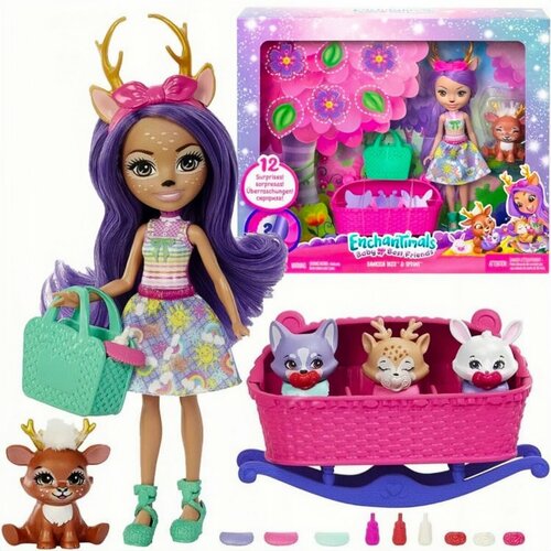 Игровой набор с куклой Игровой набор с куклой Энчантималс Данесса и Спринт серия Друзья-малыши