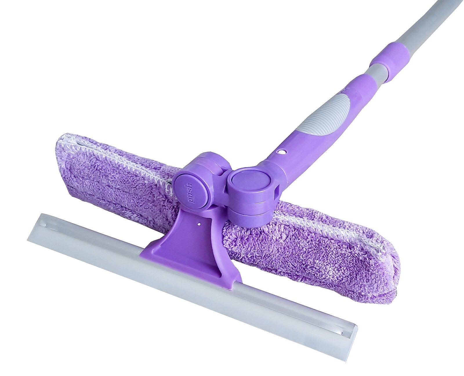 Швабра для мытья окон с телескопической ручкой ( длина ручки 101-161 см с регулировкой угла )