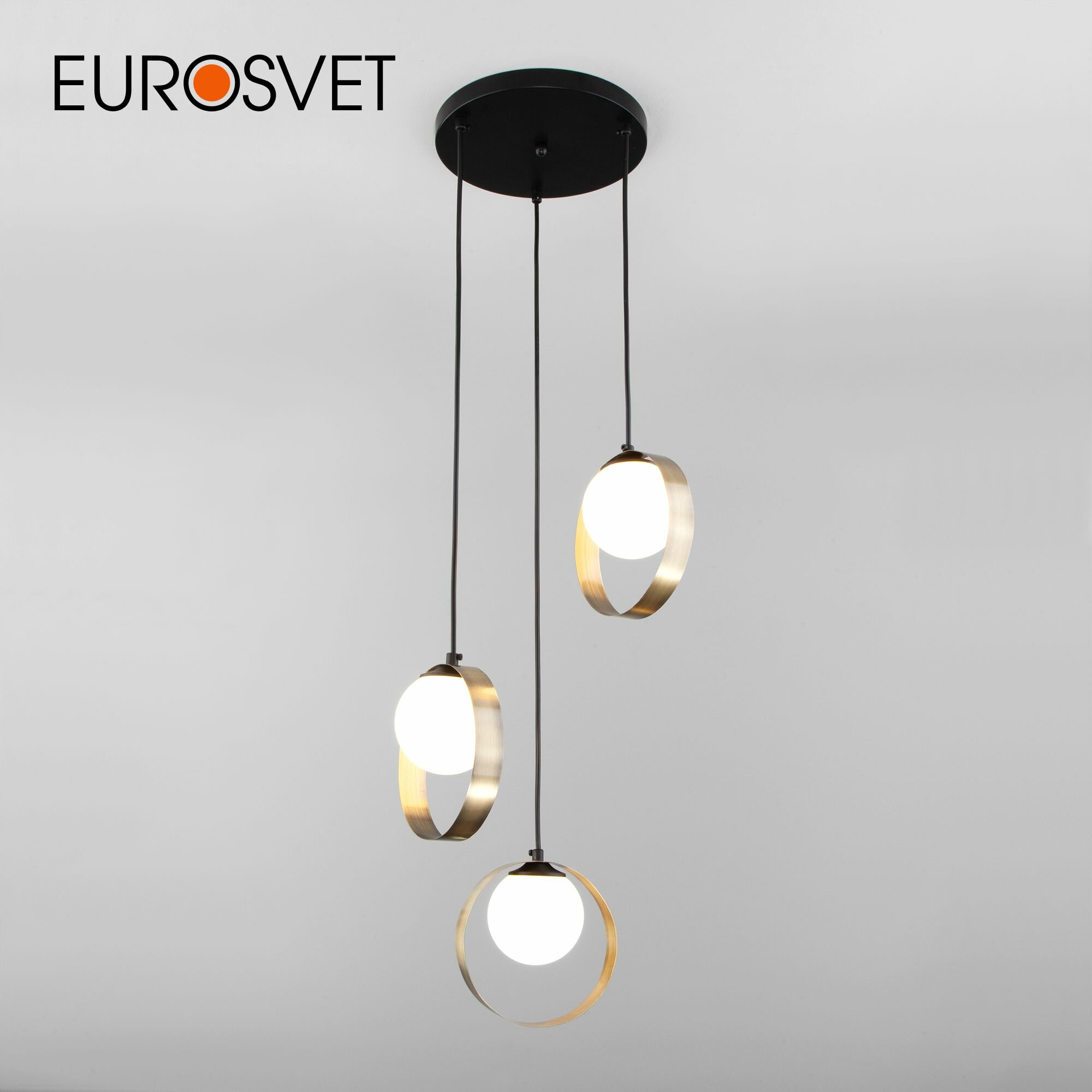 Подвесной акцентный светильник Eurosvet Dublin 50205/3 G9 3*7 Вт черный/бронза