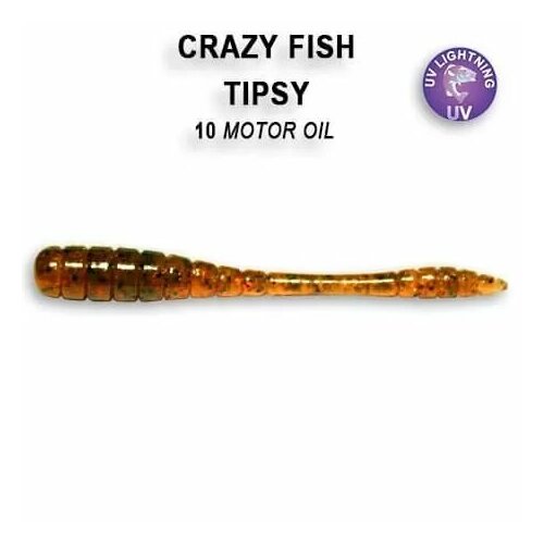 Силиконовая приманка мягкая съедобная Crazy Fish Tipsy 2 50 мм 9-50-10-68 шт. силиконовая приманка мягкая съедобная crazy fish tipsy 2 50 мм 9 50 м20 6 8 шт