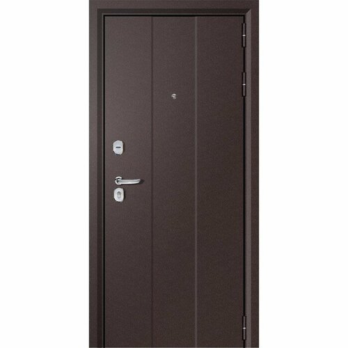 Дверь металлическая Триада 2 шелк бордо/лиственница/черное 960 правая