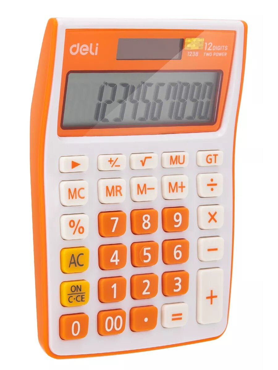 Калькулятор настольный E1238/OR оранжевый 12-разр.