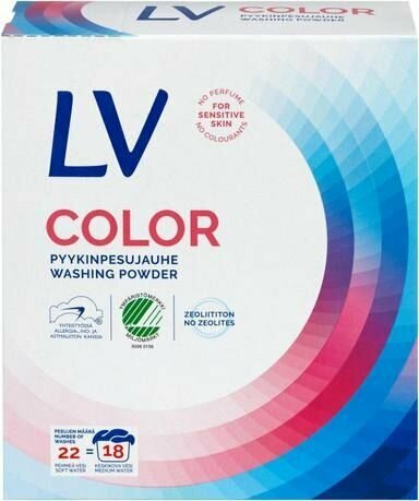 LV Концентрированный стиральный порошок для цветного белья 750 г (из Финляндии)