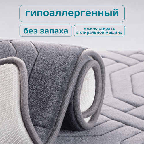 Коврик для ванной РМС КК-09ТС-40х6050х80 серый 1687₽
