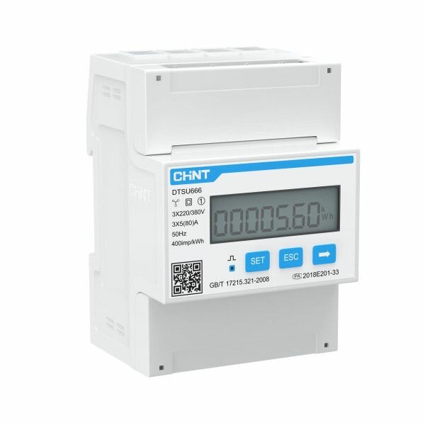 Счетчик электроэнергии 3-фазный CHINT(RS-485 DIN-рейка) ДОП EctoControl арт. ec01075