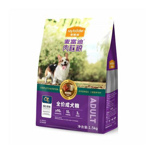 MYFOODIE MG CALCIUM корм для собак С кусочками утки С молочными гранулами И кальцием , 1,5 КГ