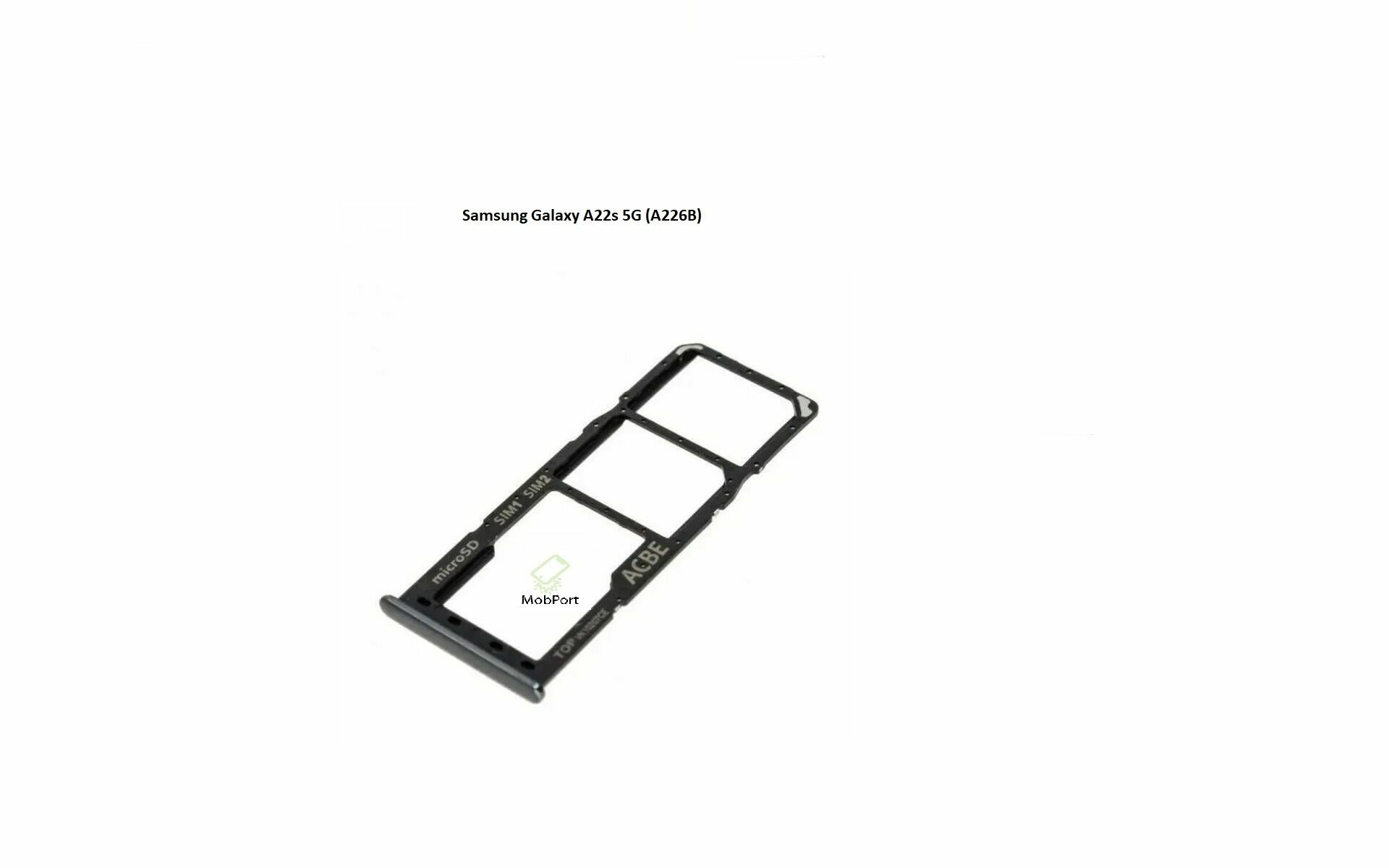 Держатель SIM для Samsung Galaxy A22s 5G (A226B), Черный (Сим Лоток) — фото 1