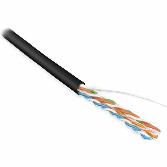 фото Кабель витая пара Hyperline UUTP4-C5E-S24-OUT-LSZH-BK-500; (1м)