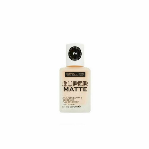 Тональная основа и консилер 2 в 1 relove revolution super matte объём 24мл f6 великобритания - 1шт 1926₽