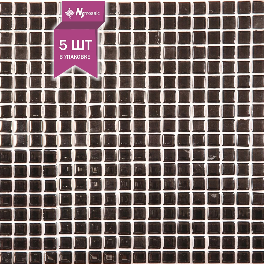 Мозаика стеклянная NS mosaic JH-401(М) 305х305 чип 15х15 уп 5шт
