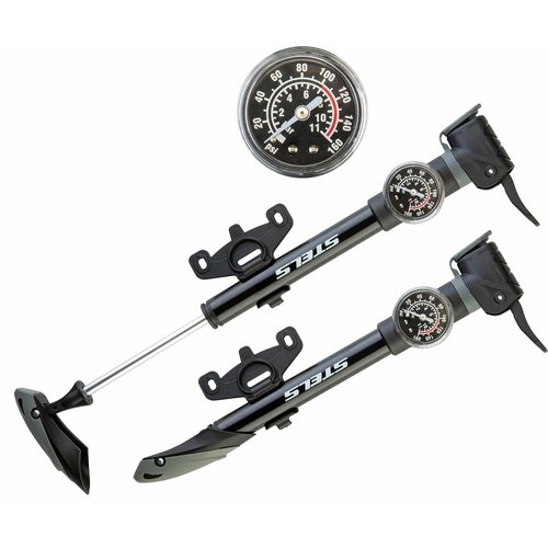 Насос ручной M21B-03A STELS алюминиевый с маноментром черный 300мм item110 1140₽