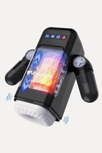 Изображение товара Фрикционный вибромастурбатор с нагревом Amovibe Game Cup, чёрный