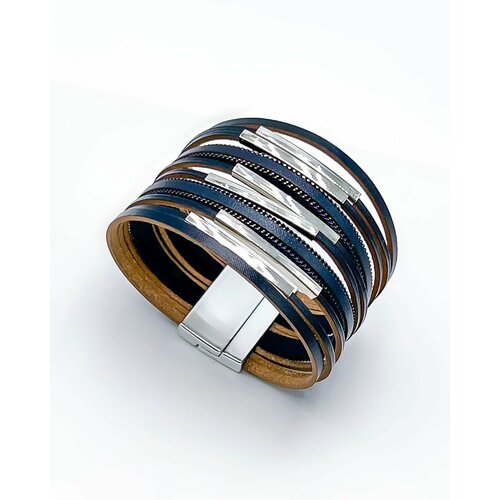 Браслет Silver WINGS кожа размер 19 см 1400₽