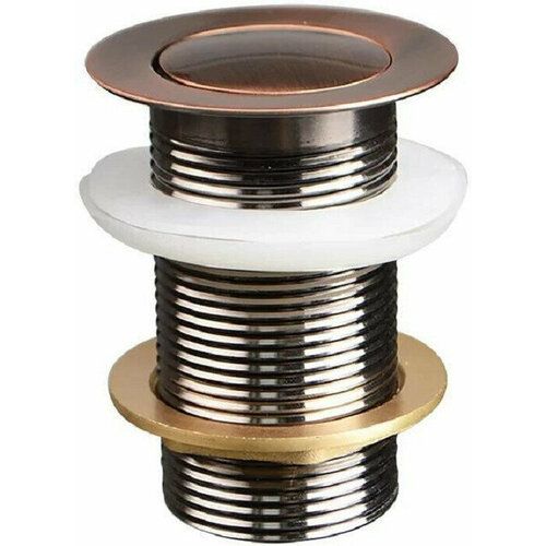 Донный клапан CLICK-CLACK c маленькой кнопкой red bronze TERMA 10106 848₽