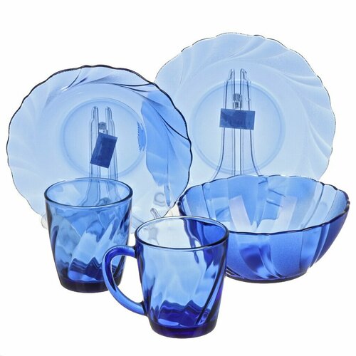 Сервиз столовый стекло 25 предметов на 6 персон Sea brim Saphir 50554 3941₽