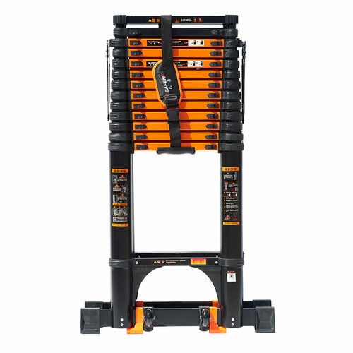 Стремянка телескопическая BAFEN 550WS 5,5 м высота, алюминиевая 14 ступеней, трансформер