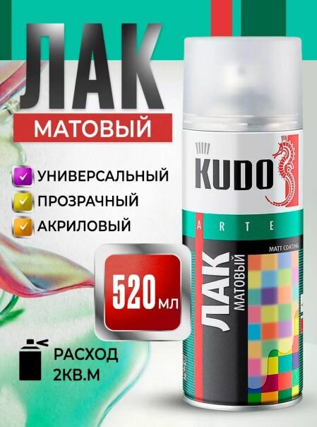 Изображение Лак акриловый универсальный матовый KU-9004 520мл
