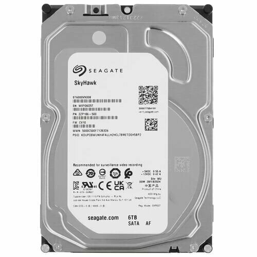 Жесткий диск HDD Seagate 6Tb SkyHawk 35 ST6000VX008 13070₽