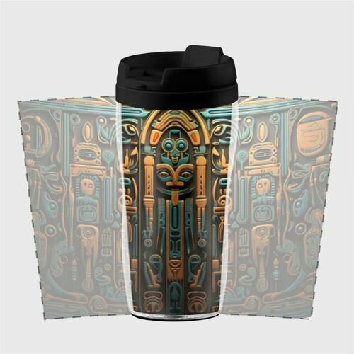 Орнамент в египетском стиле, бюст Нефертити Термокружка