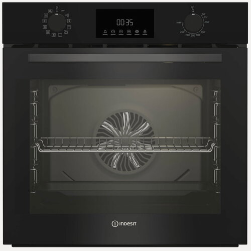 Изображение товара Электрический духовой шкаф Indesit IBFTE 3844 BL 59 см, 72 л, гриль и конвекция, черный