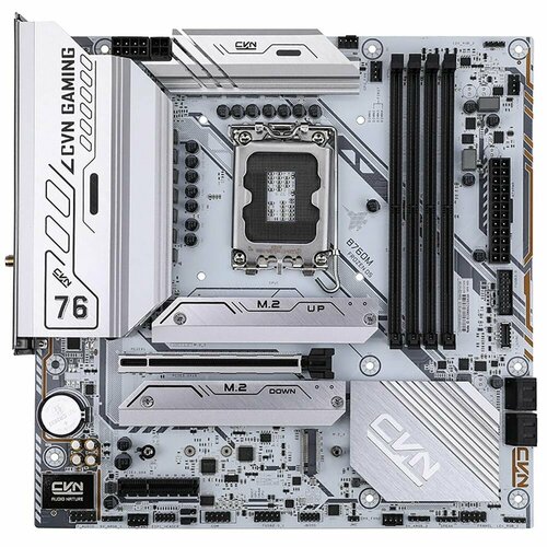 Материнская плата Colorful CVN B760M FROZEN WIFI D5 V20 Z760 LGA1700 4xDDR5 1xPCIEx16 1xPCIEx4 3xM2 1xTypeC 3xUSB32Gen1 5xUSB20 4xSATA30 25G DP HDMI M-ATX RTL 17950₽