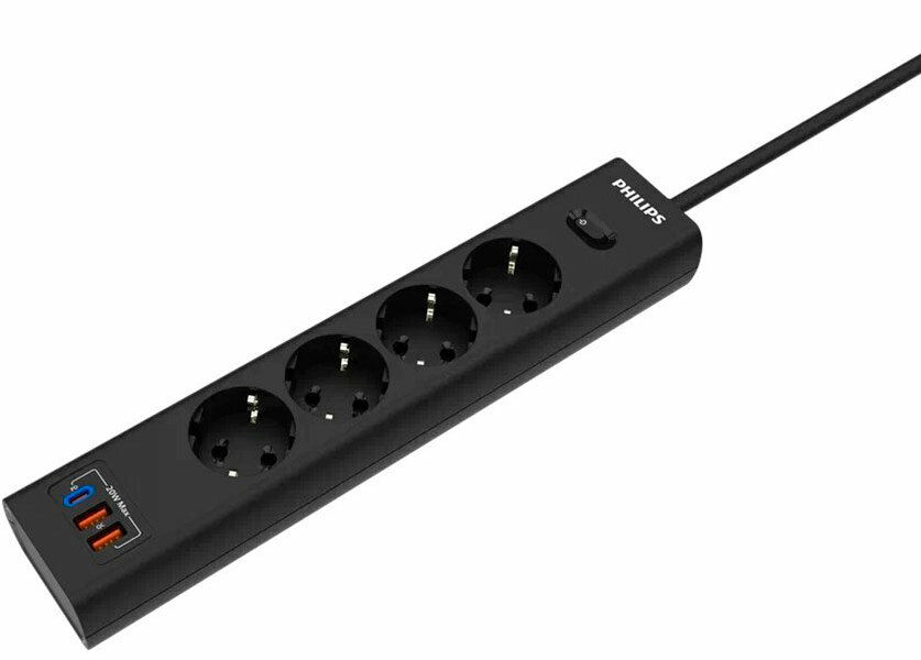 Сетевой фильтр Philips, 3 розетки, 3м, Черный, CHP2135BB/51 - фото №2