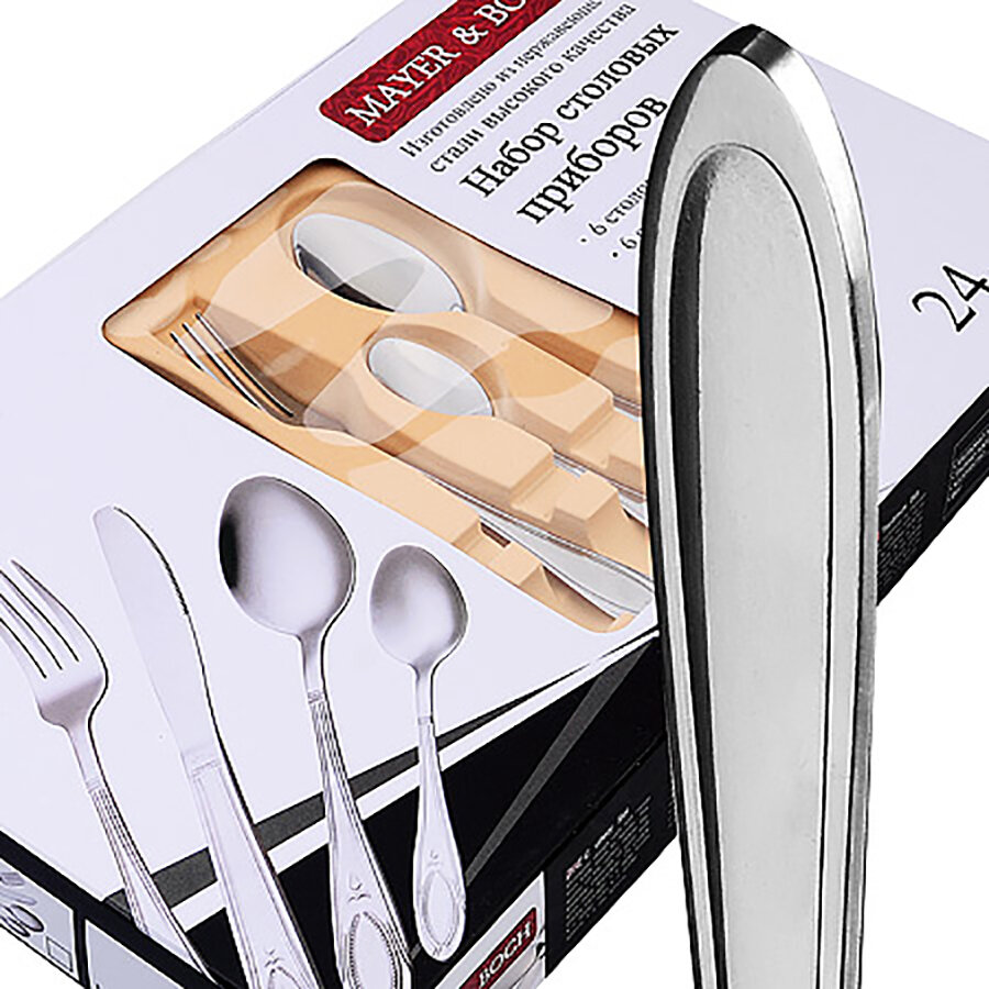Набор столовых приборов на 6 персон MAYER&BOCH, нержавеющая сталь, 24 пр