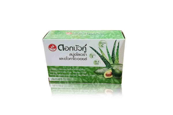 Herbal Soap For Healthy Skin ALOE VERA & AVOCADO OIL, Twin Lotus (Травяное мыло алое вера И масло авокадо, Твин Лотус), 55 г.
