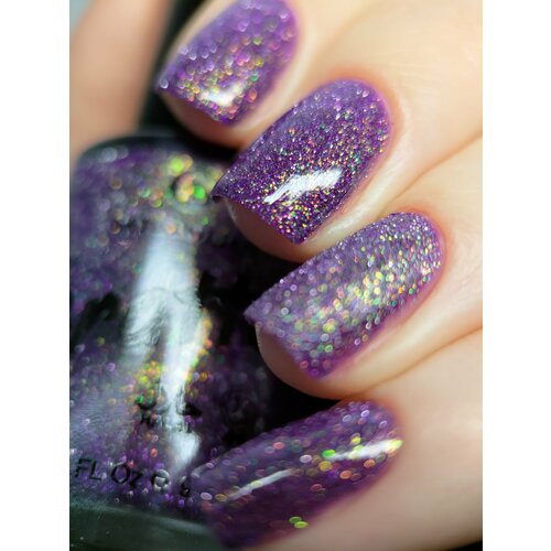 фото Лак для ногтей без лампы с блестками - grattol color nail polish gamble, 9 мл
