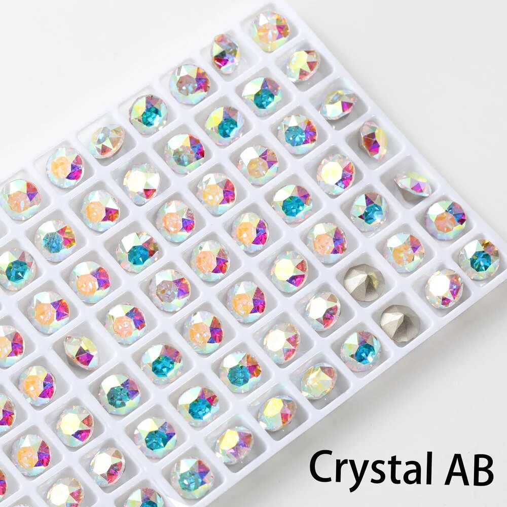 Стразы Crystal AB 8 мм для ногтей, 20 шт
