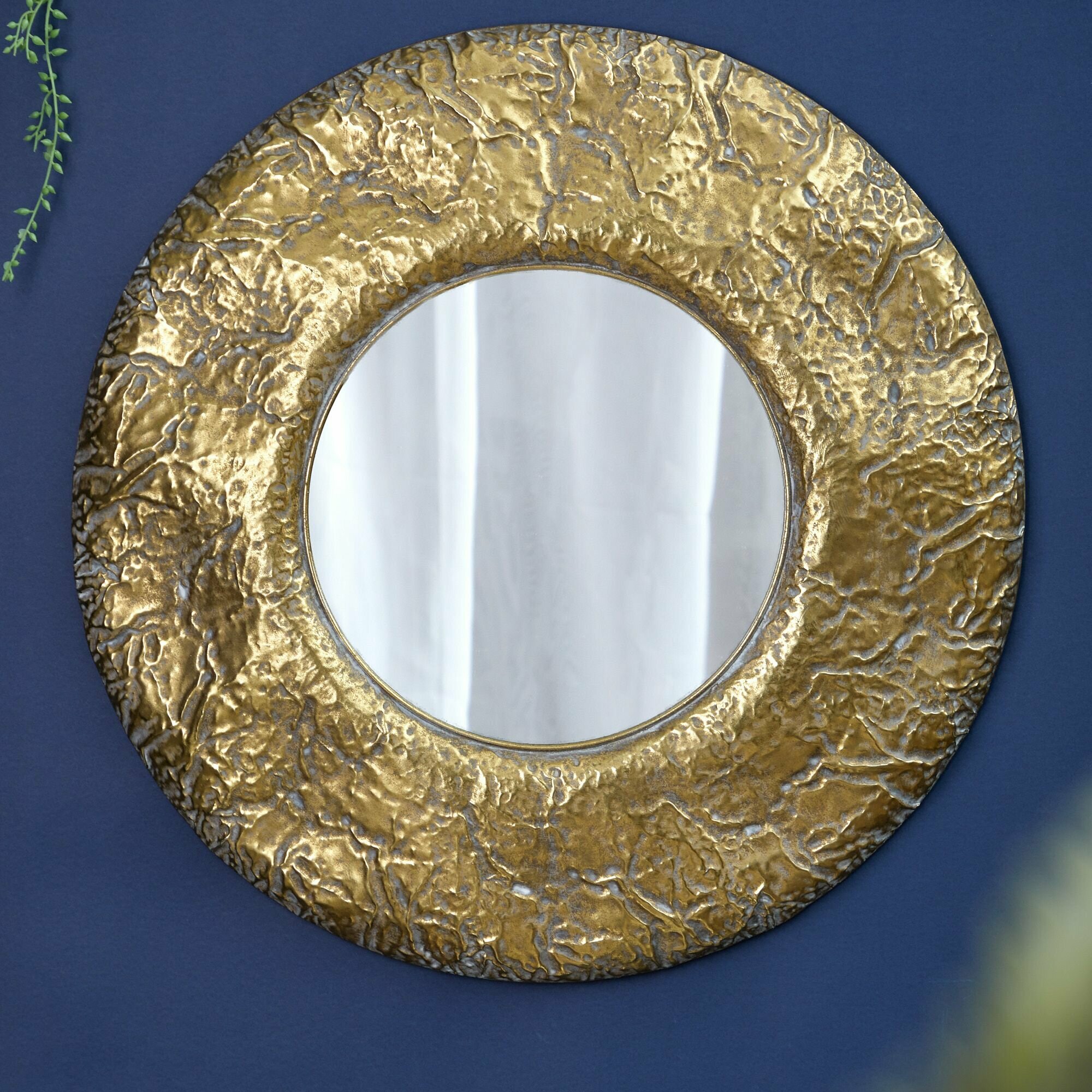 57-377 Зеркало настенное Гана 61х5х61см, Железо, золотистый, Glasar