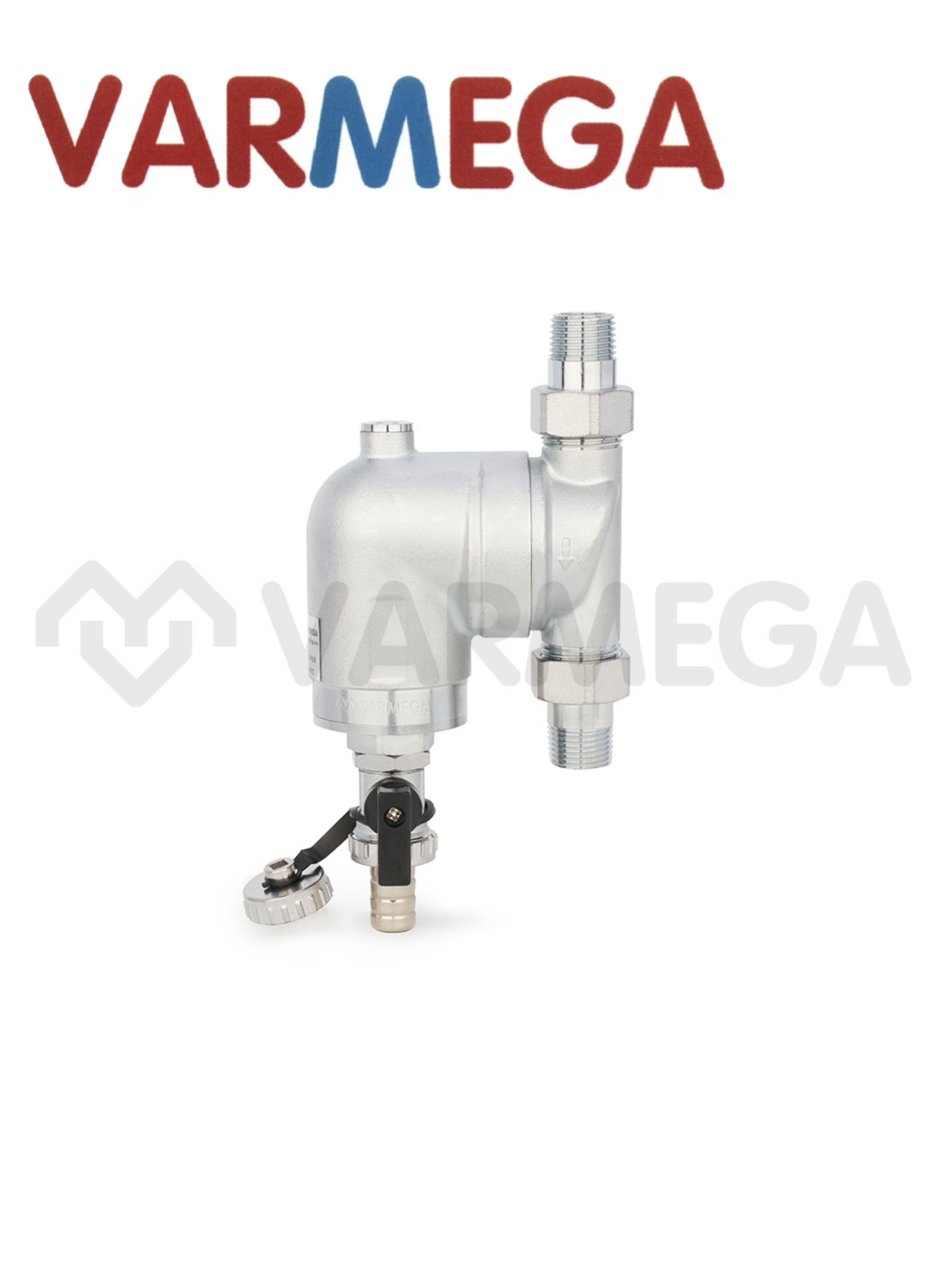 Cетчатый промывной поворотный фильтр Varmega VM21811, 1/2" с разъемным соединением, хромированный