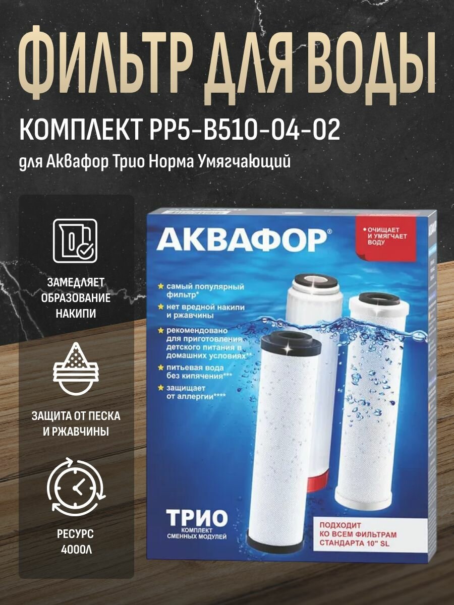 Комплект модулей сменных фильтрующих Аквафор РР5-В510-04-02