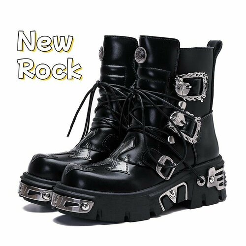 фото Ботинки new rock, размер eur41, черный