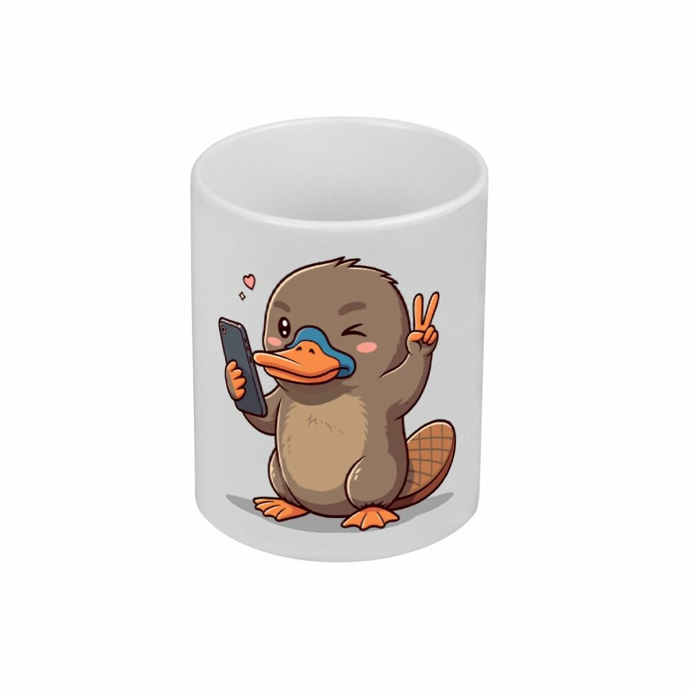 Кружка Утконос делает селфи