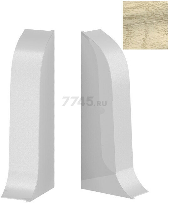 Заглушка для плинтуса Панельпласт "Абсолют", торцевая, цвет граб