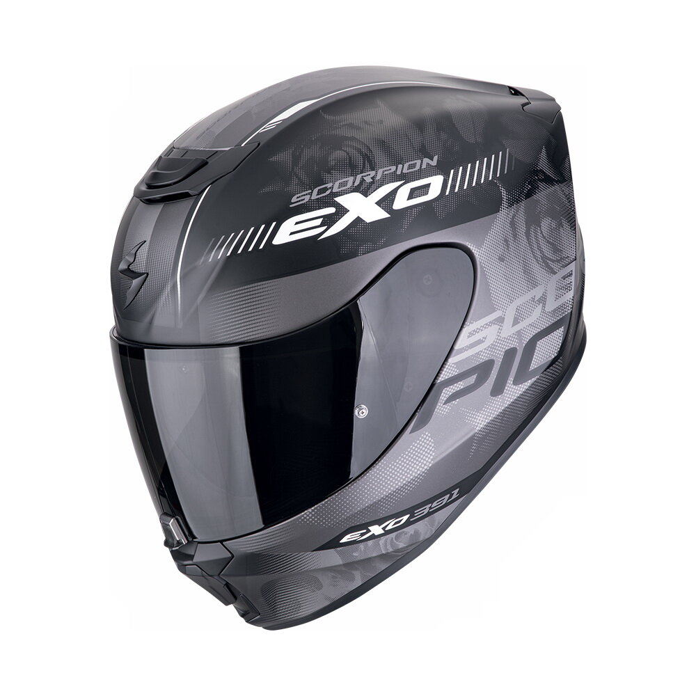 SCORPION EXO Мотошлем EXO-391 AVA, цвет Черный Матовый/Серебристый/Белый, Размер S