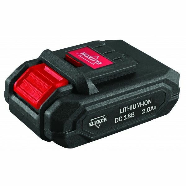 Аккумулятор ELITECH 1820.127100 (200218) Тип аккумуляторной платформы - Elitech Li-Ion Напряжение аккумулятора - 18 В Ёмкость аккумулятора - 2 Ач