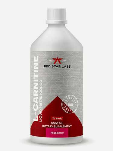 Изображение товара L карнитин жидкий Red Star Labs L-Carnitine Liquid Metal 100000, 1000 мл, вкус: малина