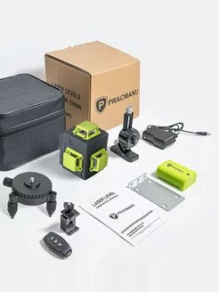 Лазерный уровень нивелир 3D Pracmanu 12 лучей 360'