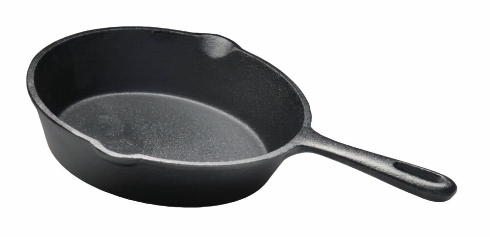 Сковорода чугунная  Luxstahl  d 26 5см с чугунной ручкой