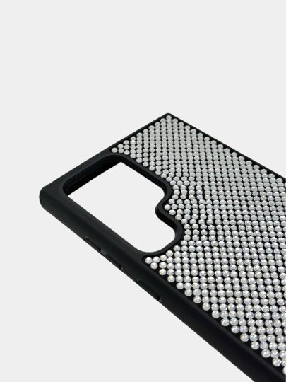 Чехол на Samsung S24 Ultra со стразами Prada женский чехол, блестящий чехол, — фото 1