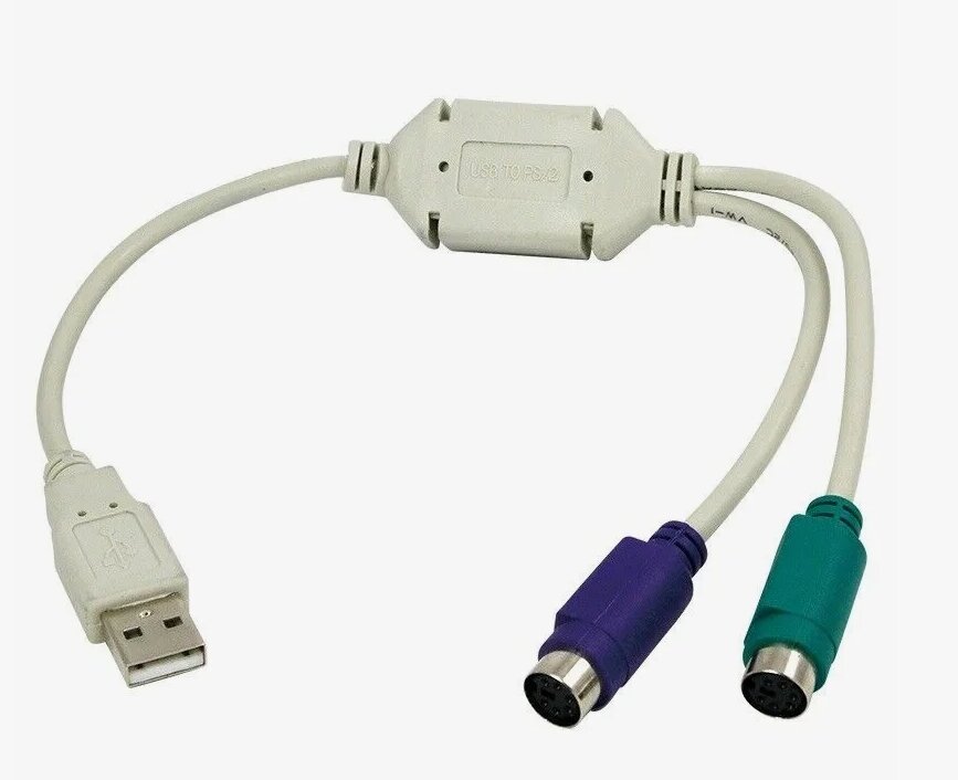 Адаптер переходник USB to ps/2 для мышек клавиатур компьютер ноутбук — фото 1