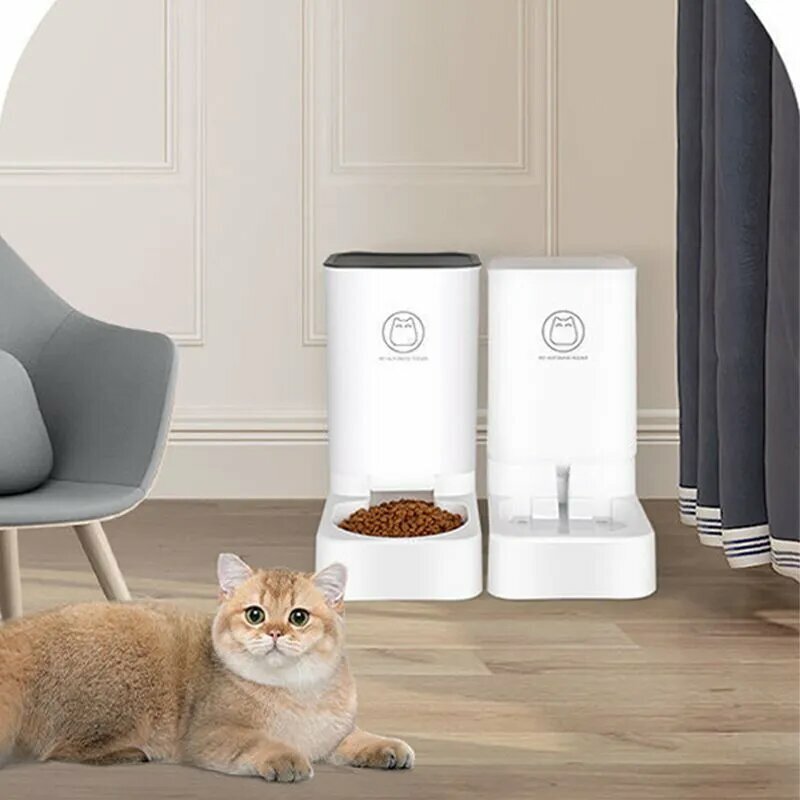 Изображение Автоматическая Поилка и Кормушка для животных Диспенсер Корма и Воды Для кошек и собак